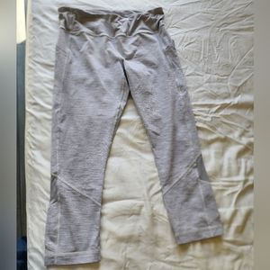 Gray/White Stripe Lululemon Leggings Size 10